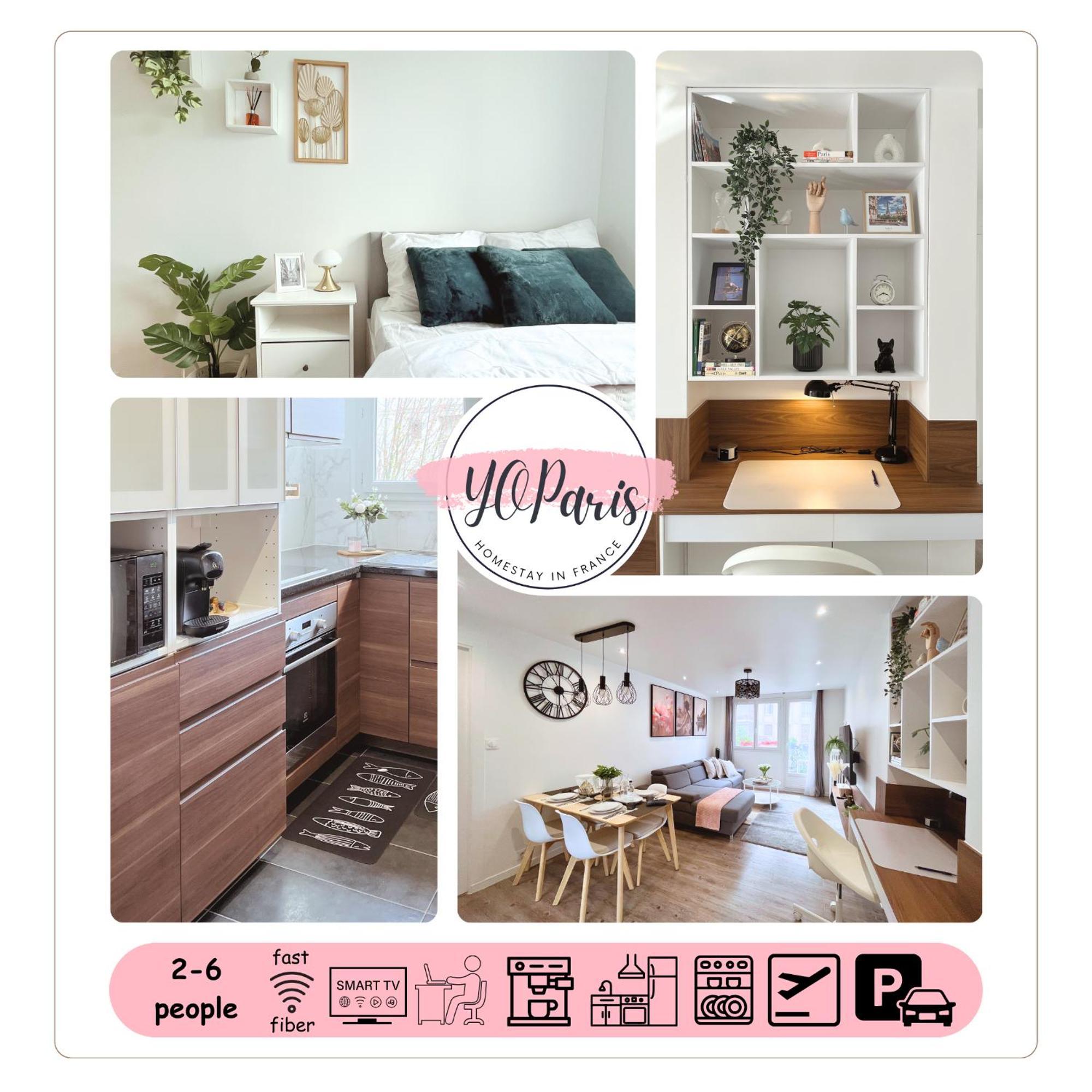 Entire 60M2 Apartment - Close To Paris - Parking - Kitchen - 2Min Rerb - Olympic'24 Бур-ла-Рен Экстерьер фото